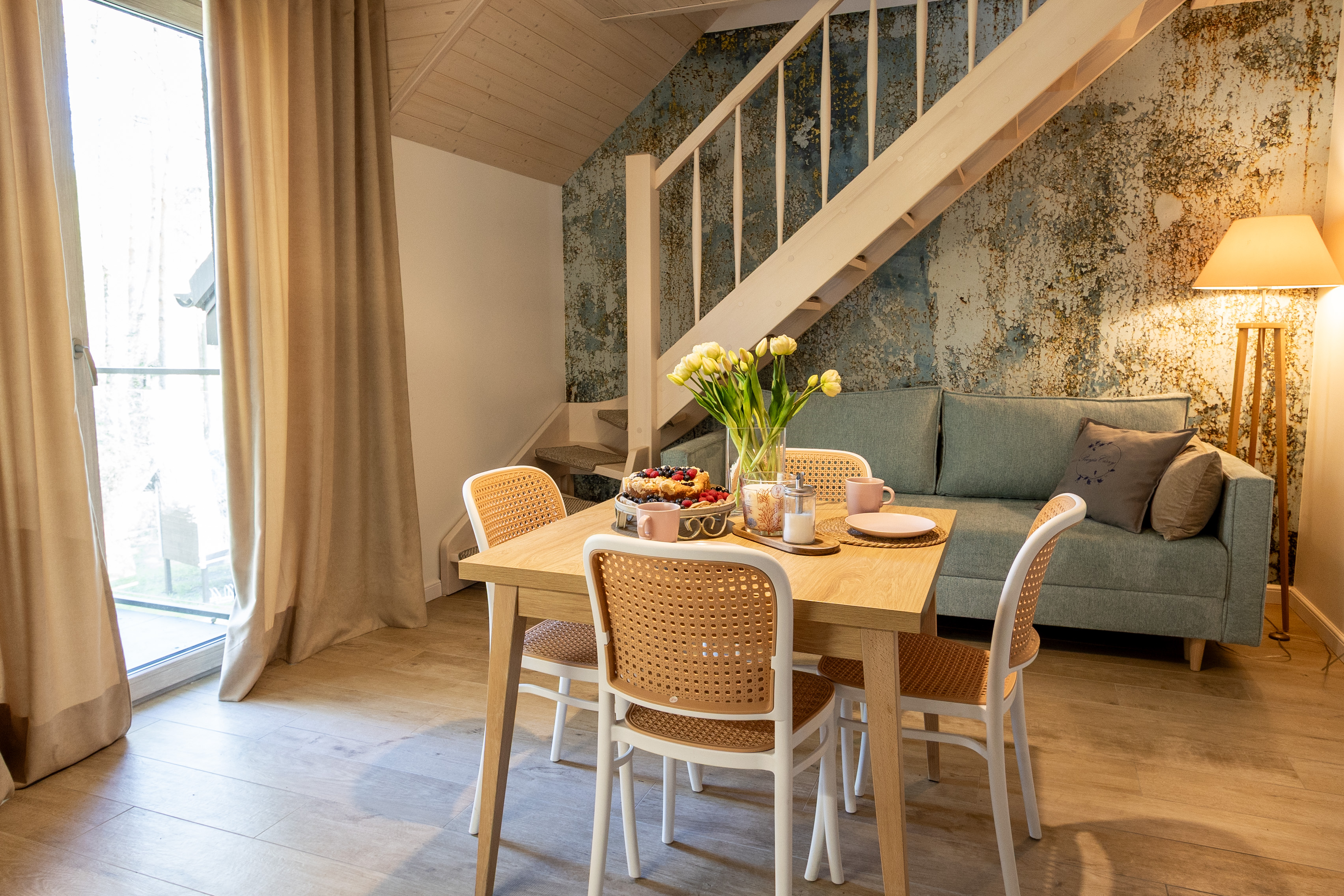 Apartament Brzoza — wnętrze, Poezja Ciszy Dębki